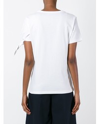 Женская белая футболка с круглым вырезом с шипами от JW Anderson