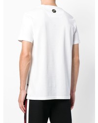 Мужская белая футболка с круглым вырезом со звездами от Philipp Plein