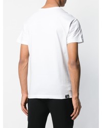 Мужская белая футболка с круглым вырезом со звездами от VERSACE JEANS COUTURE