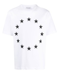Мужская белая футболка с круглым вырезом со звездами от Études