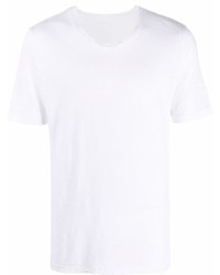 Мужская белая футболка с круглым вырезом от 120% Lino