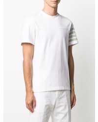 Мужская белая футболка с круглым вырезом от Thom Browne