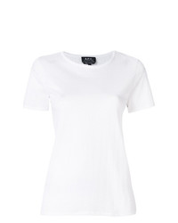Женская белая футболка с круглым вырезом от A.P.C.