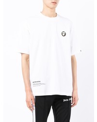 Мужская белая футболка с круглым вырезом от AAPE BY A BATHING APE