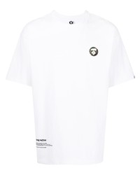 Мужская белая футболка с круглым вырезом от AAPE BY A BATHING APE