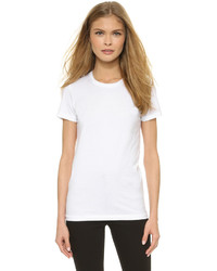 Женская белая футболка с круглым вырезом от Acne Studios