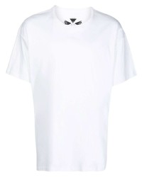 Мужская белая футболка с круглым вырезом от ACRONYM