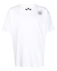 Мужская белая футболка с круглым вырезом от ACRONYM
