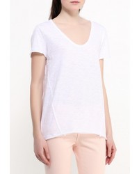 Женская белая футболка с круглым вырезом от adL