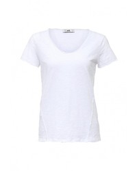 Женская белая футболка с круглым вырезом от adL