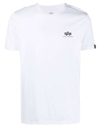 Мужская белая футболка с круглым вырезом от Alpha Industries