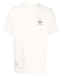 Мужская белая футболка с круглым вырезом от Alpha Industries