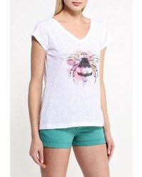 Женская белая футболка с круглым вырезом от Animal