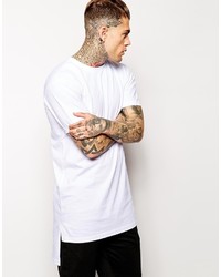 Мужская белая футболка с круглым вырезом от Aq/Aq