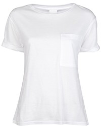 Женская белая футболка с круглым вырезом от AR+