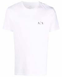 Мужская белая футболка с круглым вырезом от Armani Exchange