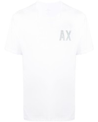 Мужская белая футболка с круглым вырезом от Armani Exchange