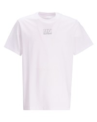 Мужская белая футболка с круглым вырезом от Armani Exchange
