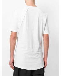 Мужская белая футболка с круглым вырезом от D.GNAK