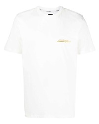 Мужская белая футболка с круглым вырезом от Automobili Lamborghini