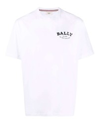 Мужская белая футболка с круглым вырезом от Bally