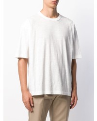 Мужская белая футболка с круглым вырезом от YMC