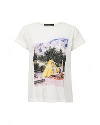 Женская белая футболка с круглым вырезом от Befree