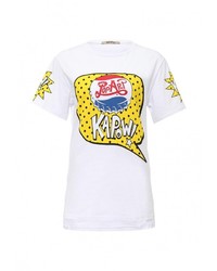 Женская белая футболка с круглым вырезом от Besh