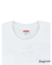 Мужская белая футболка с круглым вырезом от Supreme