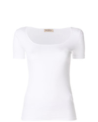 Женская белая футболка с круглым вырезом от Blanca