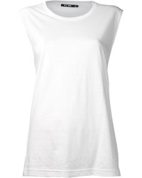 Женская белая футболка с круглым вырезом от BLK DNM
