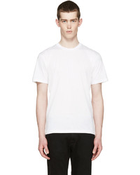 Мужская белая футболка с круглым вырезом от BLK DNM