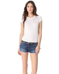 Женская белая футболка с круглым вырезом от Bop Basics