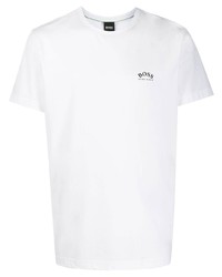 Мужская белая футболка с круглым вырезом от BOSS
