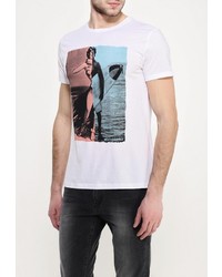 Мужская белая футболка с круглым вырезом от Boss Orange