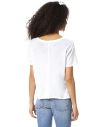 Женская белая футболка с круглым вырезом от Enza Costa