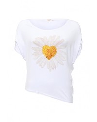 Женская белая футболка с круглым вырезом от Bright Girl