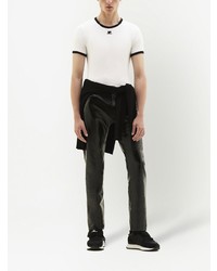 Мужская белая футболка с круглым вырезом от Courrèges