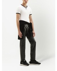 Мужская белая футболка с круглым вырезом от Courrèges