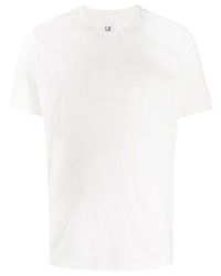 Мужская белая футболка с круглым вырезом от C.P. Company