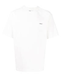 Мужская белая футболка с круглым вырезом от C2h4
