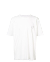 Мужская белая футболка с круглым вырезом от Camiel Fortgens