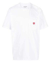 Мужская белая футболка с круглым вырезом от Carhartt WIP