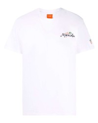 Мужская белая футболка с круглым вырезом от Carrots