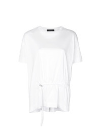 Женская белая футболка с круглым вырезом от Cédric Charlier
