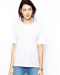 Женская белая футболка с круглым вырезом от Cheap Monday