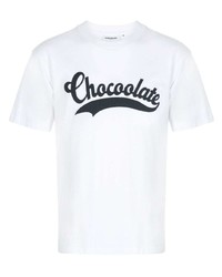 Мужская белая футболка с круглым вырезом от Chocoolate