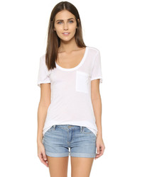 Женская белая футболка с круглым вырезом от Club Monaco