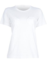 Женская белая футболка с круглым вырезом от Comme des Garcons