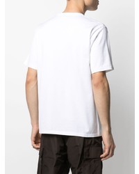 Мужская белая футболка с круглым вырезом от Auralee